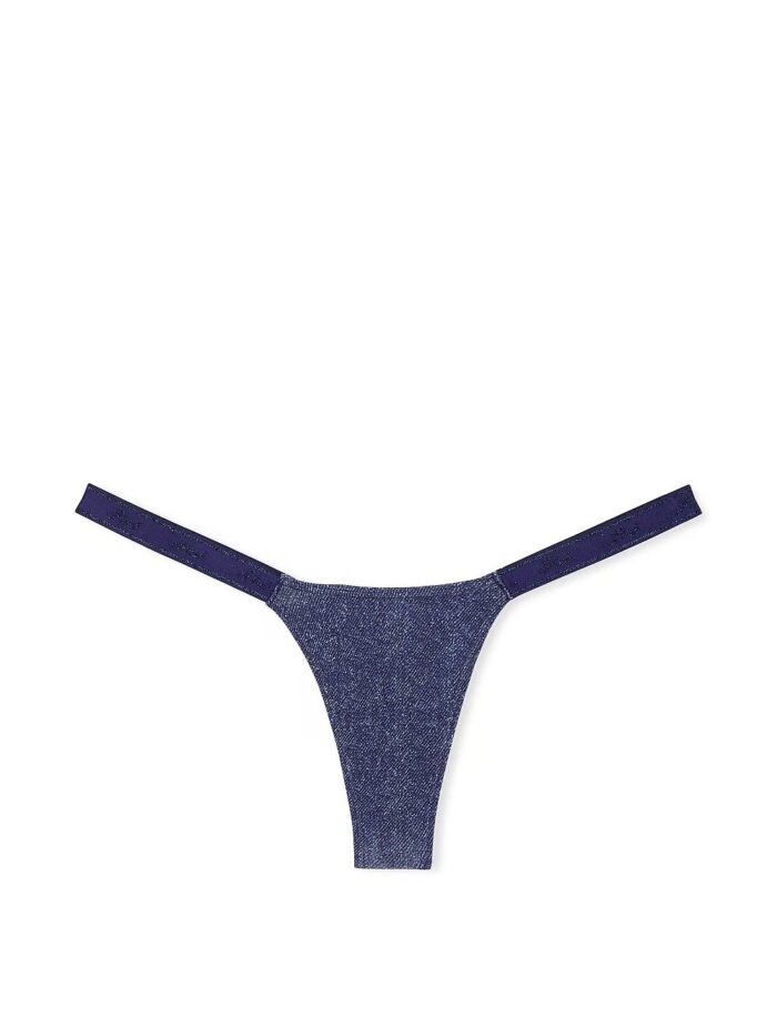 Бавовняні трусики тонг PINK Logo Cotton Micro Thong Panty - Зображення 3