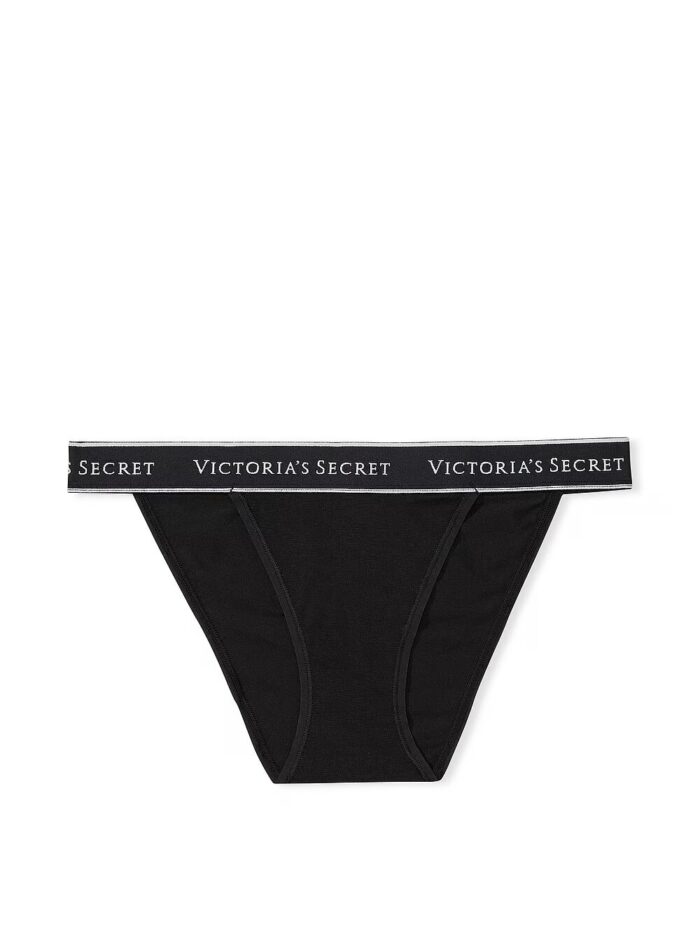 Бавовняні трусики Victoria's Secret COTTON Logo Cotton Tanga Panty - Зображення 3