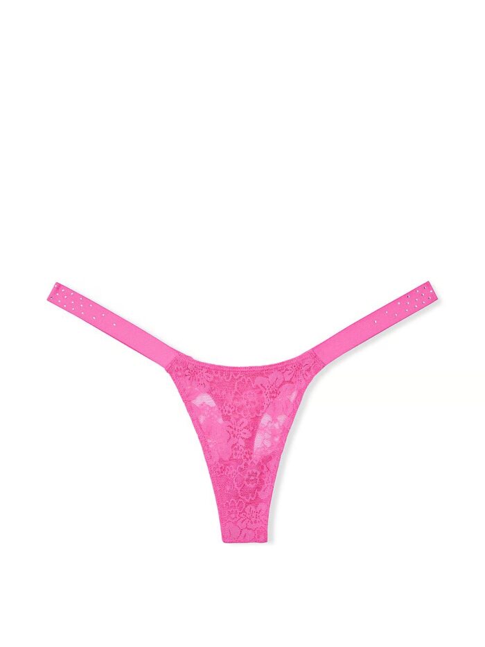 Мереживні трусики тонг PINK Wink Bling Lace Micro Thong Panty - Зображення 3