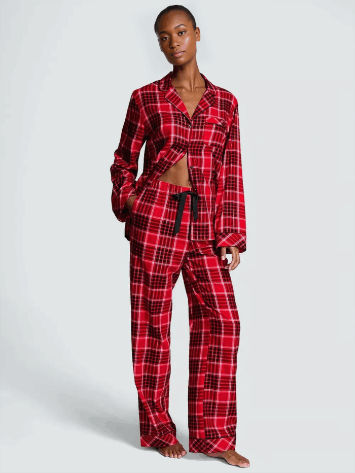 Фланелева піжама VICTORIA'S SECRET Flannel Long PJ Set - Зображення 1