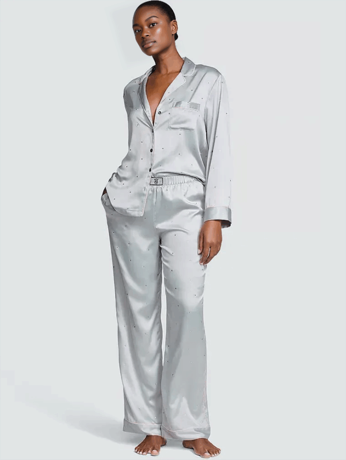 Піжама Victoria's Secret Glazed Satin Dew Drop Long Pajama Set - Зображення 1