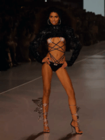 Боді Вікторія Сикрет Very Sexy Starstruck Shine Strappy Crotchless Teddy - Зображення 5