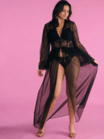 Халат Victoria's Secret Rose Lace & Tulle Corset Long Robe