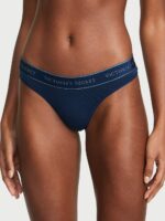 Бавовняні трусики тонг Victoria's Secret Logo Cotton Thong Panty
