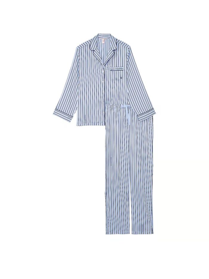 Атласна піжама Victoria's Secret Satin Long Pajama Set - Зображення 3