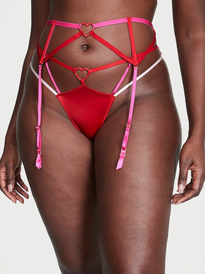 Комплект білизни Victoria's Secret Very Sexy Heartware Open-Cup Strappy Demi Bra + Thong Panty - Зображення 5