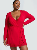 Халат трикотажний Victoria's Secret Modal Lace-Trim Robe