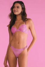 Комплект білизни Victoria's Secret Dream Angels Wicked Twinkle Strap Unlined Lace Balconette Bra