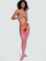 Комплект білизни Victoria's Secret Very Sexy Heartware Open-Cup Strappy Demi Bra + Thong Panty
