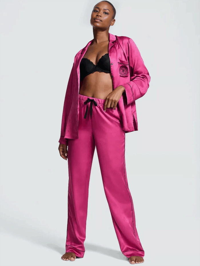 Атласна піжама VICTORIA'S SECRET Satin Long PJ Set - Зображення 1