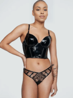 Бюстьє корсет Very Sexy Midnight Affair Faux Patent Leather Push-Up - Зображення 4