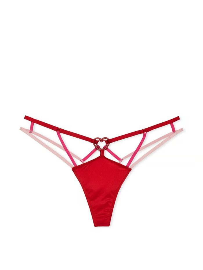 Комплект білизни Victoria's Secret Very Sexy Heartware Open-Cup Strappy Demi Bra + Thong Panty - Зображення 8