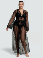 Халат Victoria's Secret Rose Lace & Tulle Corset Long Robe - Зображення 2