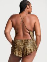 Комплект для сну Victoria's Secret Satin Open-Back Cami & Shorts Set — изображение 3