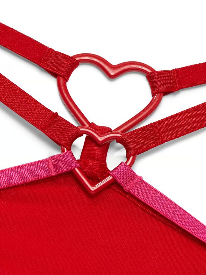 Комплект білизни Victoria's Secret Very Sexy Heartware Open-Cup Strappy Demi Bra + Thong Panty - Зображення 7