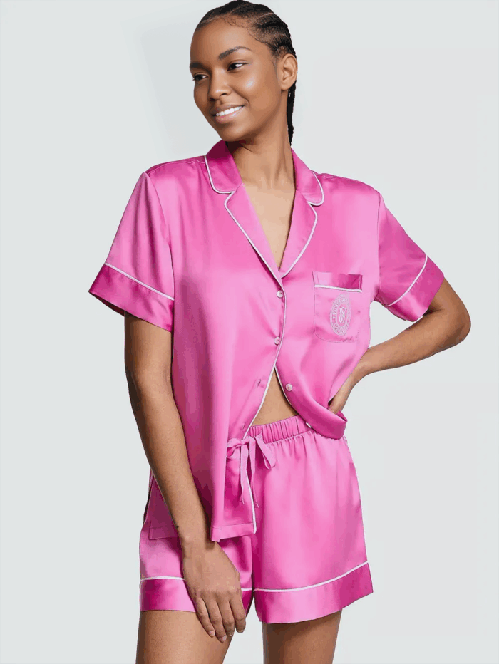 Піжама Victoria's Secret Glazed Satin Heart Short Pajama Set — изображение 1