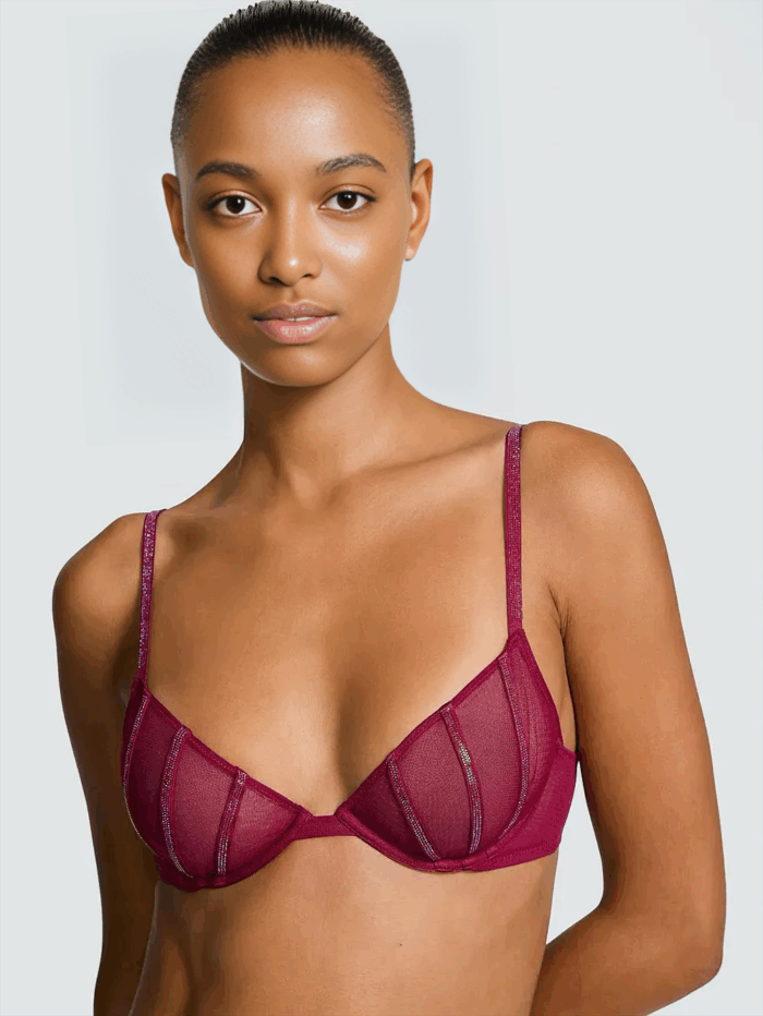 Комплект білизни Victoria's Secret Very Sexy Sheer Shine Unlined Low-Cut Demi Bra - Зображення 3