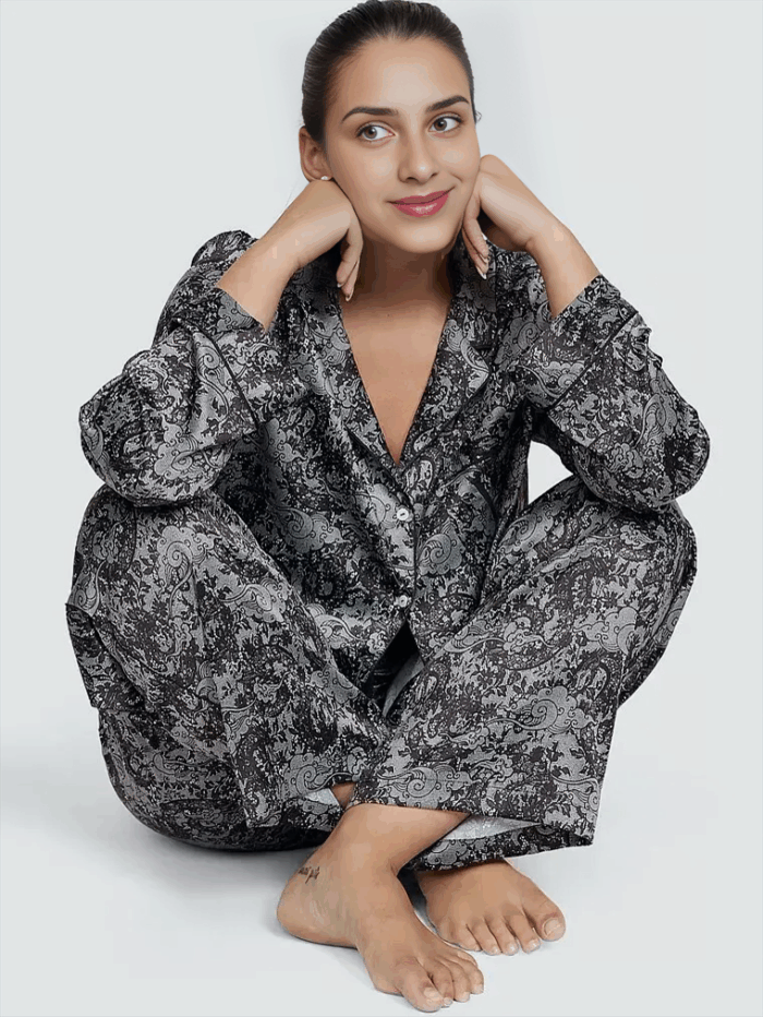 Атласна піжама Victoria's Secret Satin Long Pajama Set - Зображення 1