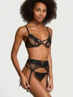 Комплект білизни з поясом Victoria's Secret Very Sexy Sheer Rose Dot Quarter