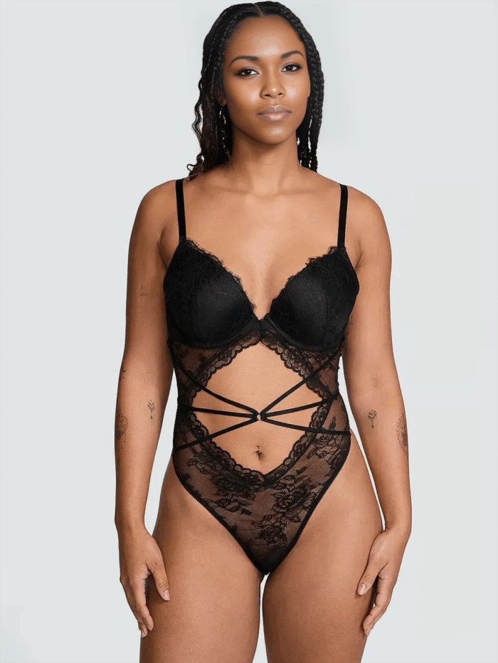 Боді Вікторія Сикрет з подвійним пуш-ап VERY SEXY Bombshell Fishnet Floral Teddy - Зображення 1