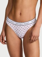 Бавовняні трусики тонг Victoria's Secret Logo Cotton Thong Panty
