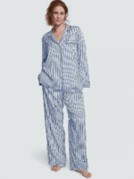 Атласна піжама Victoria's Secret Satin Long Pajama Set