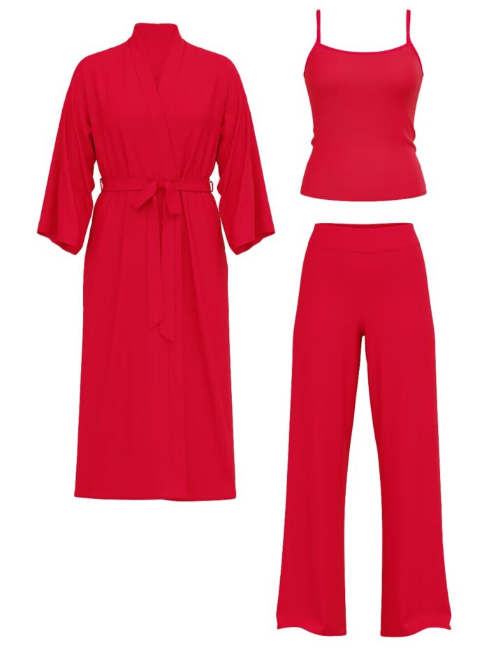 Червоний комплект для дому Modal Soft 3-Piece Set Victoria's Secret - Зображення 4