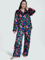 Атласная піжама Victoria's Secret Satin Long PJ Set