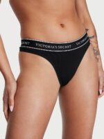 Бавовняні трусики тонг Victoria's Secret Logo Cotton Thong Panty