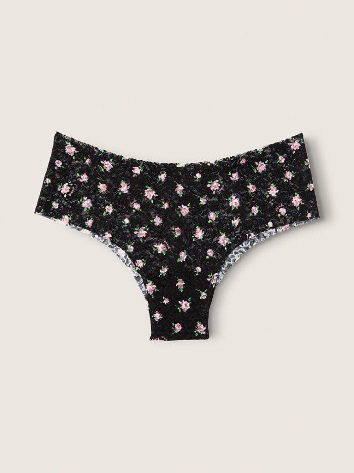 Мереживні безшовні трусики чікстер PINK No-Show Soft Lace Cheekster Panty - Зображення 3