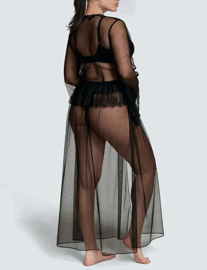 Халат Victoria's Secret Rose Lace & Tulle Corset Long Robe - Зображення 3