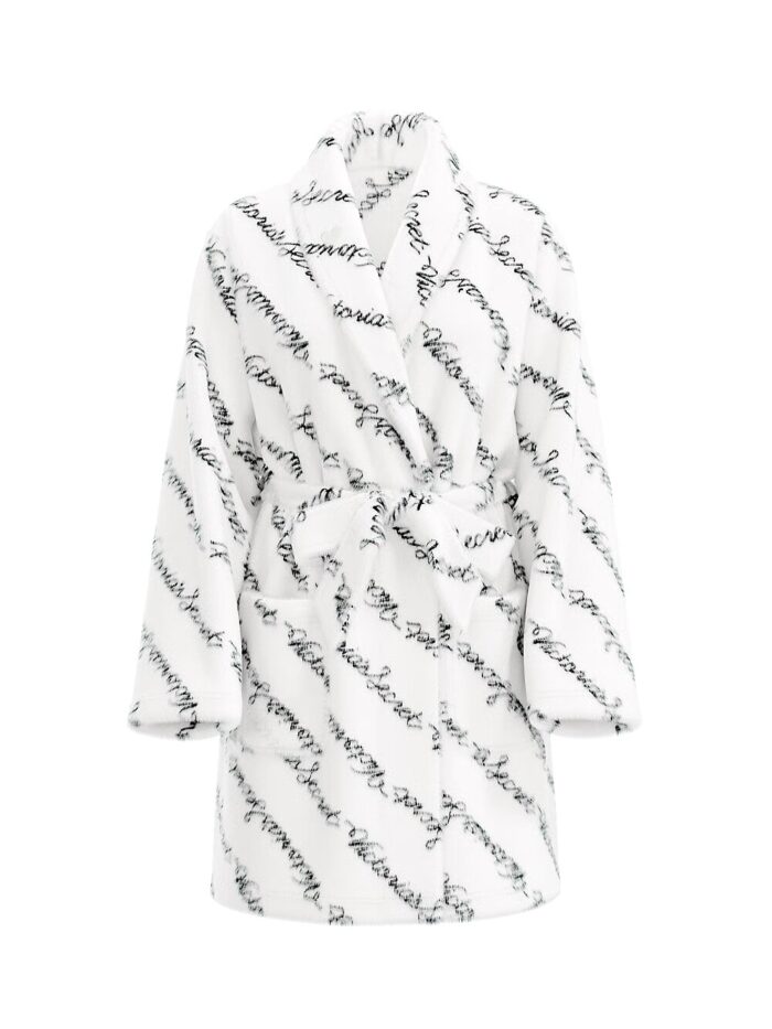 Короткий халат від Victoria's Secret Logo Short Cozy Robe - Зображення 3