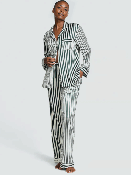 Атласна піжама Victoria's Secret Glazed Satin Long Pajama Set