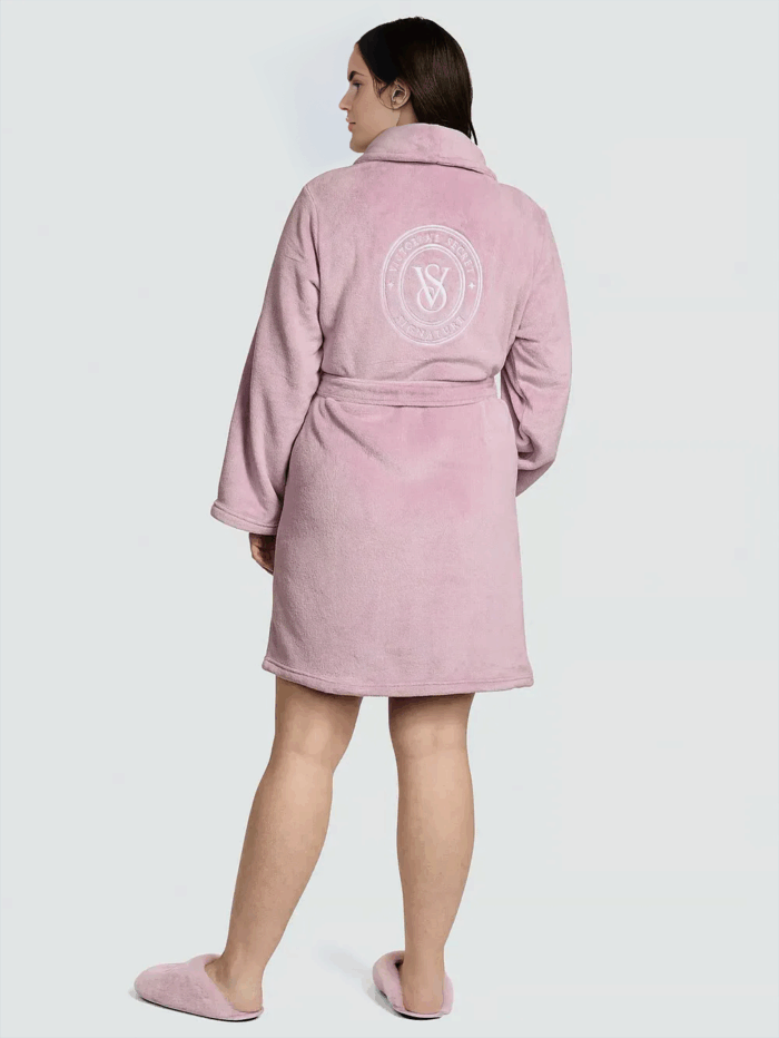 Короткий халат від Victoria's Secret Logo Short Cozy Robe - Зображення 3