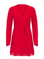 Халат трикотажний Victoria's Secret Modal Lace-Trim Robe - Зображення 4