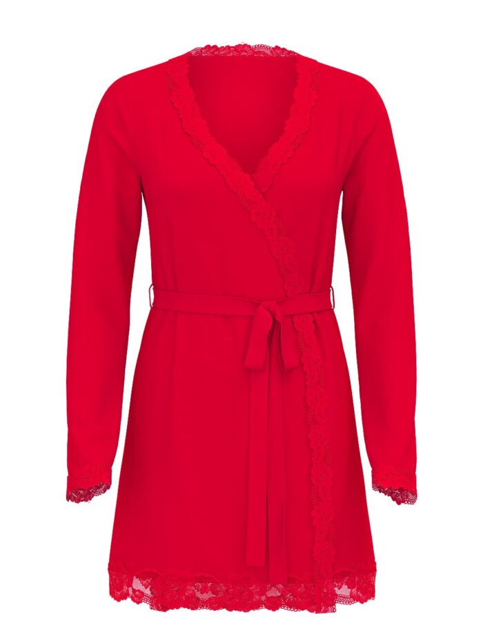 Халат трикотажний Victoria's Secret Modal Lace-Trim Robe - Зображення 4