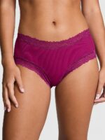 Бавовняні трусики чіки PINK Wink Lace-Trim Cheeky Panty