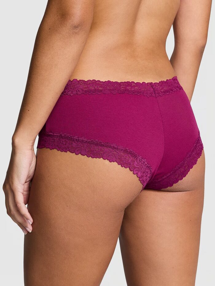 Бавовняні трусики чіки PINK Wink Lace-Trim Cheeky Panty - Зображення 2