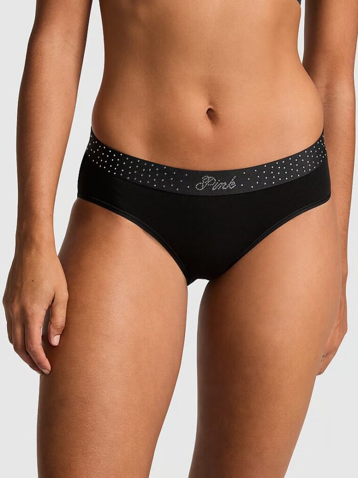 Бавовняні трусики PINK Logo Cotton Hiphugger Panty - Зображення 1