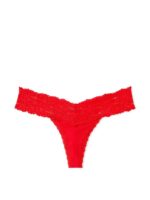 Бавовняні трусики тонг PINK Wink Lace-Trim Thong Panty - Зображення 3