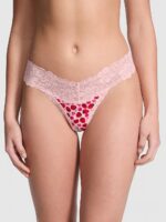 Бавовняні трусики тонг PINK Wink Lace-Trim Thong Panty
