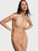 Бавовняні трусики тонг Victoria's Secret Lace-Waist Cotton Thong Panty - Зображення 2