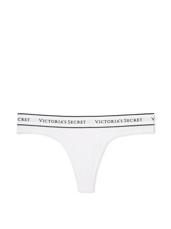Бавовняні трусики тонг Victoria's Secret Logo Cotton Thong Panty - Зображення 3