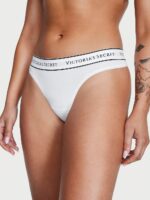 Бавовняні трусики тонг Victoria's Secret Logo Cotton Thong Panty
