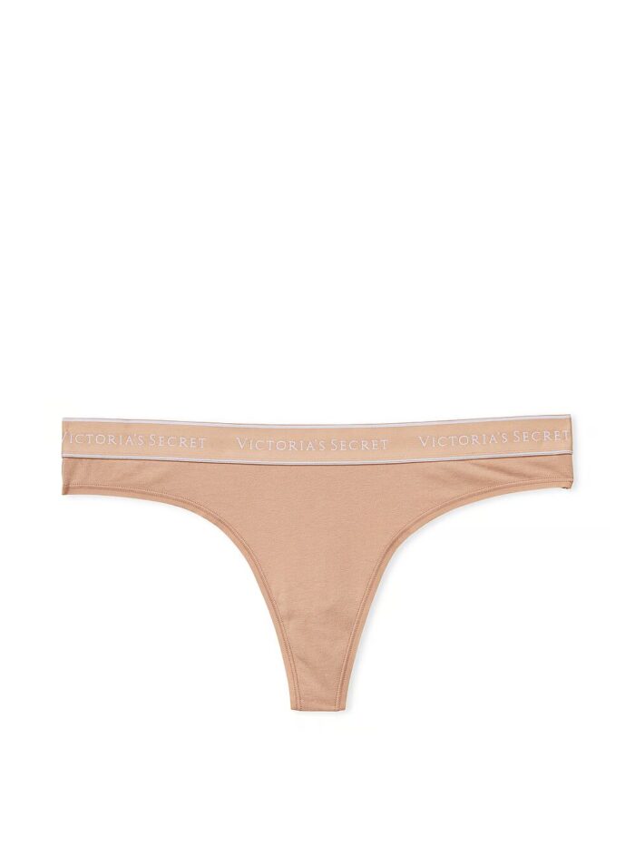 Бавовняні трусики тонг Victoria's Secret Logo Cotton Thong Panty - Зображення 3