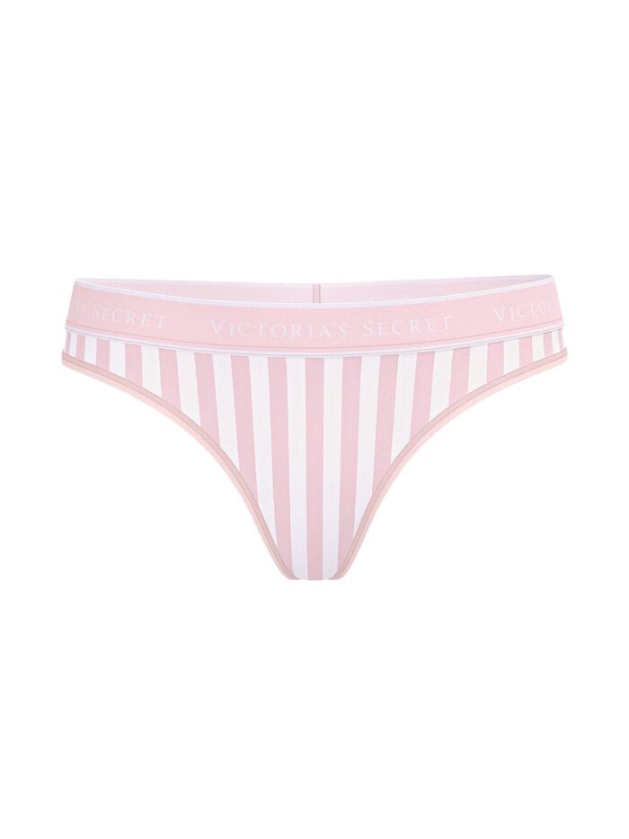 Бавовняні трусики тонг Victoria's Secret Logo Cotton Thong Panty - Зображення 3