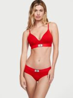 Бавовняні трусики Victoria's Secret Cotton Shine Patch Hiphugger Panty (червоні) — изображение 4