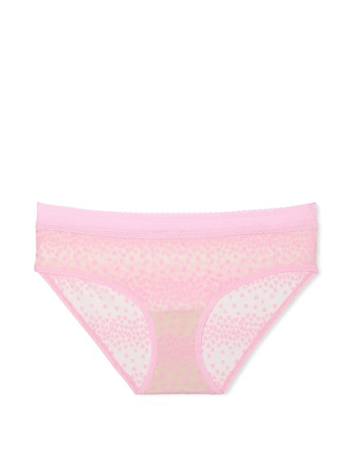Мереживні трусики Victoria's Secret Logo Flocked Hearts Hiphugger Panty - Зображення 3