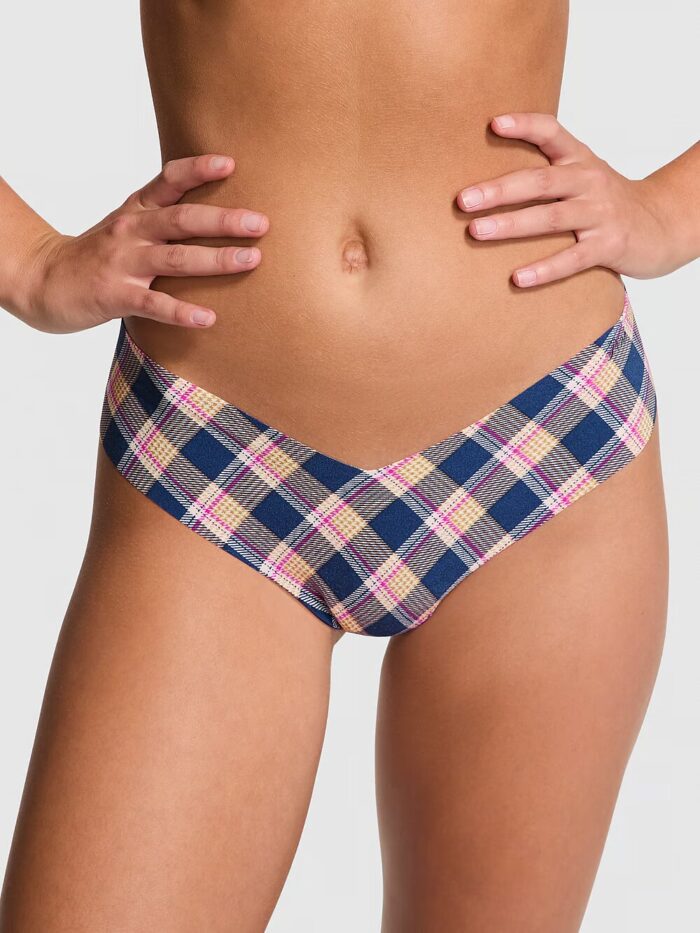 Безшовні трусики тонг PINK No-Show High-Leg Thong Panty - Зображення 1