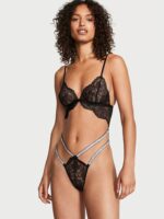 Боді Victoria's Secret Very Sexy Lace Triangle Chain Shine Strap Teddy